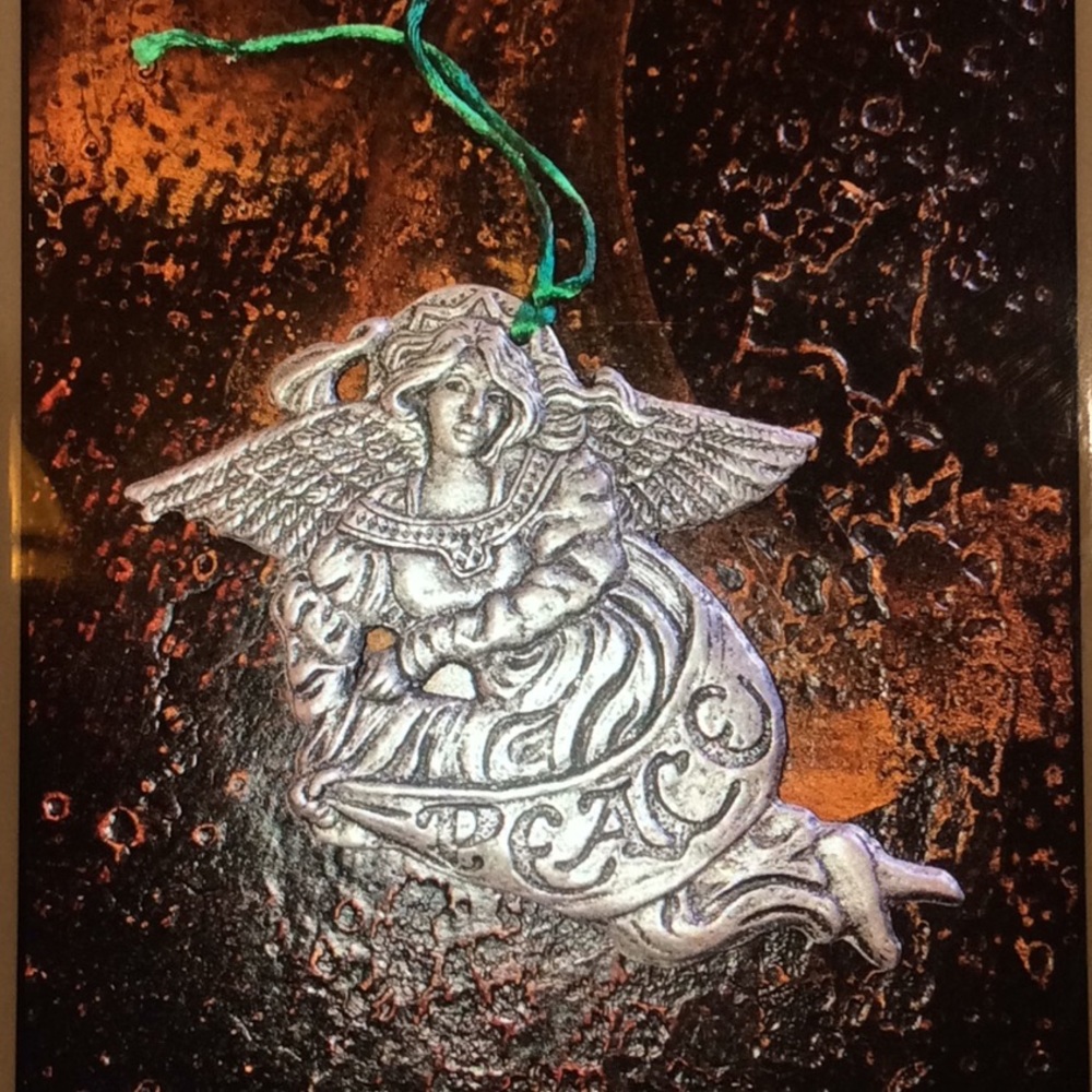 Vintage Carson pewter angel ornament